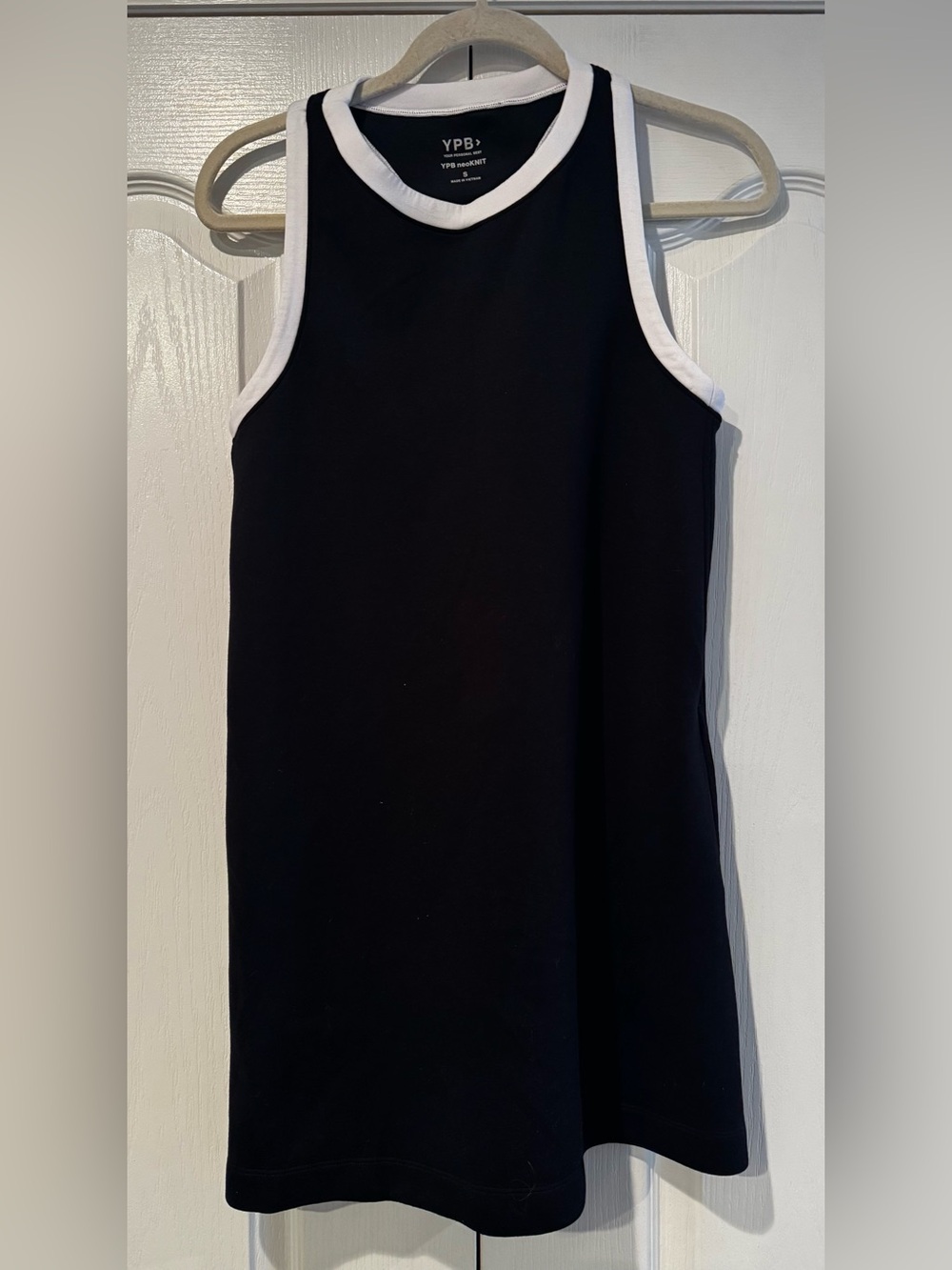 YPB Black & White Athletic Racerback Mini Dress - Size S - Picture 3 of 6